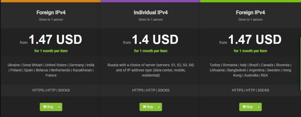 Foreign IPv4 Proxys.io :residential proxy from Proxys.io