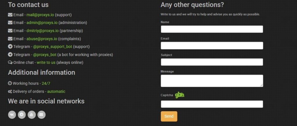proxys.io support