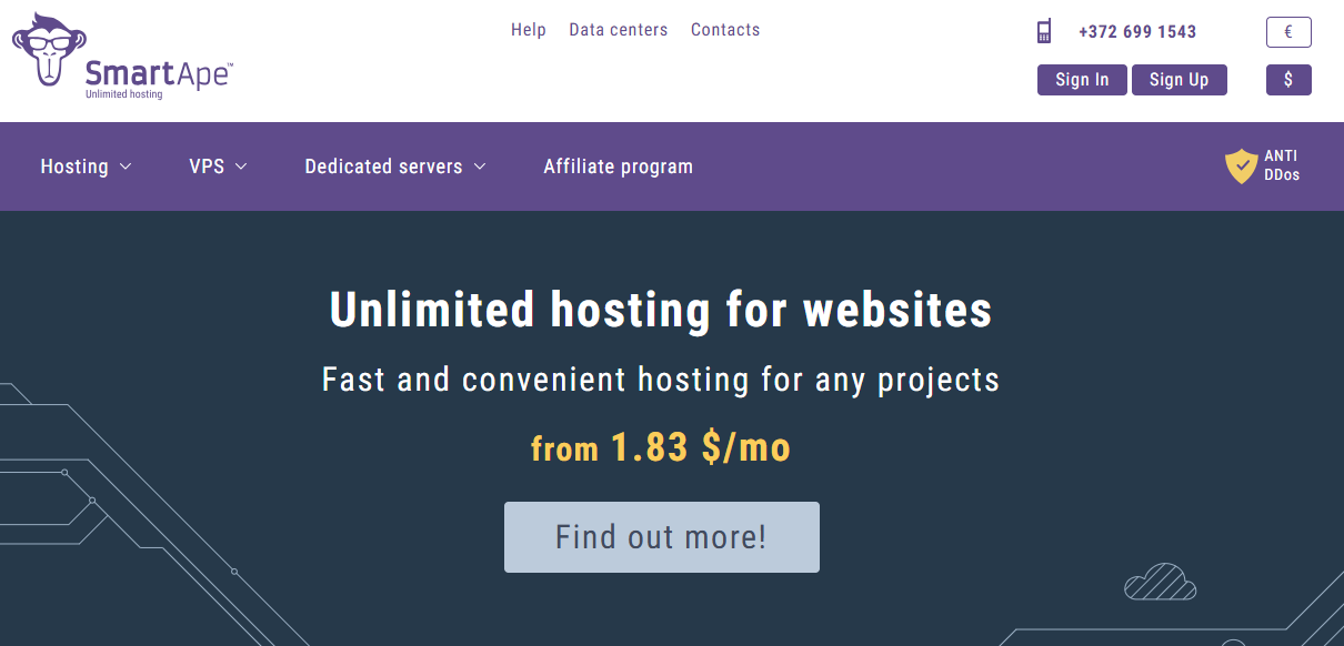 SmartApe Hosting Control Panel Interface 2025